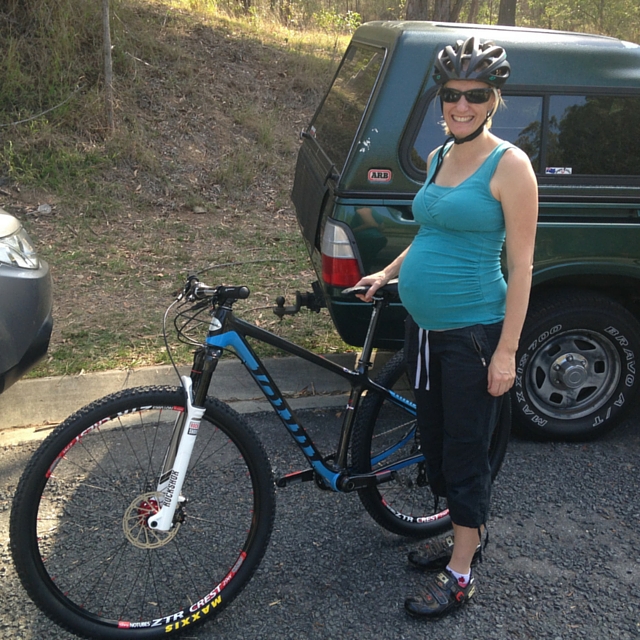 Pregnantmountainbiker